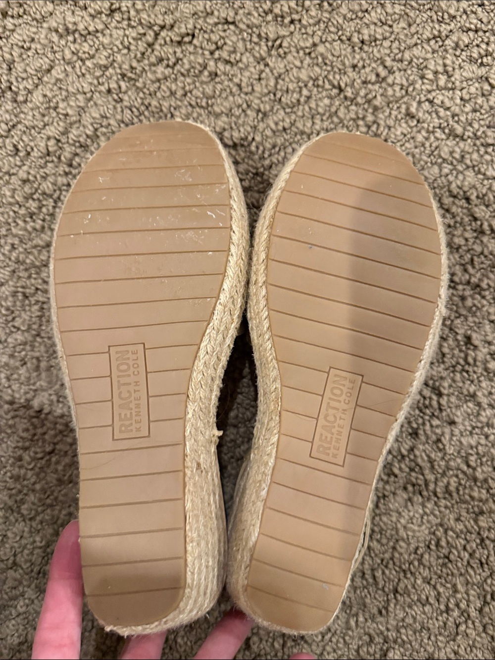 Kenneth Cole reaction gold shimmer slingback espadrilles SIZE 7.5 NWOT - Picture 5 of 6